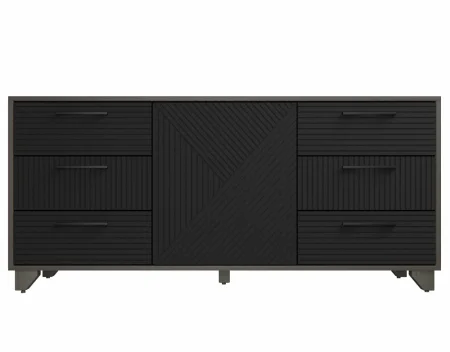 Комод Копенгаген венге/черный матовый