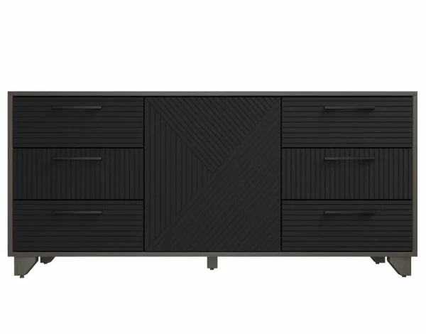 Комод Копенгаген венге/черный матовый