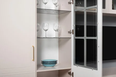 Шкаф-витрина Ричфорд 16.396 моно керамика/кашемир