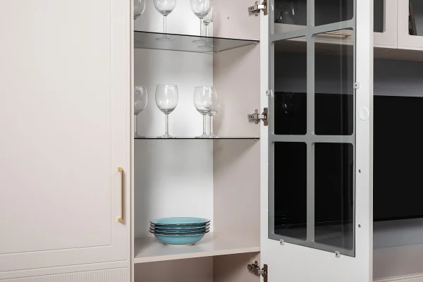 Шкаф-витрина Ричфорд 16.396 моно керамика/кашемир