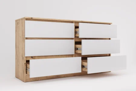 Комод Охта Лайт 1380.6 дуб вотан/белый