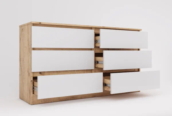 Комод Охта Лайт 1380.6 дуб вотан/белый