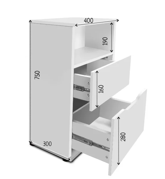 Тумба МД 3.07 белый