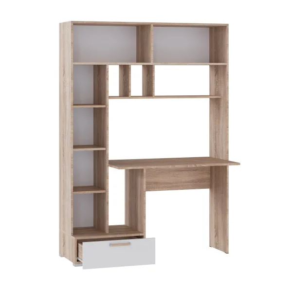 Стол компьютерный Квартет-11 дуб сонома/белый