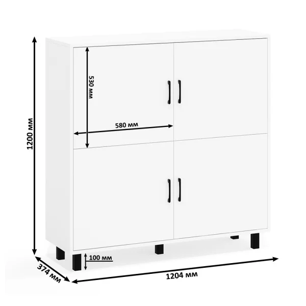 Комод 126-1204 белый