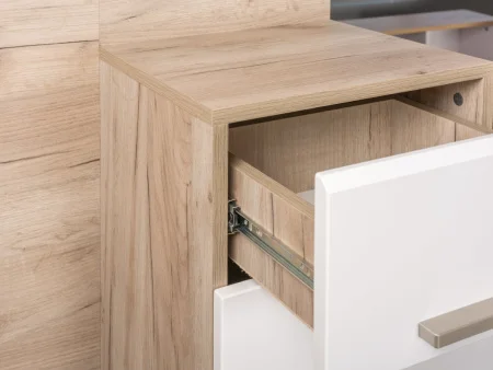 Модульная прихожая Лайн дуб крафт серый/белый глянец