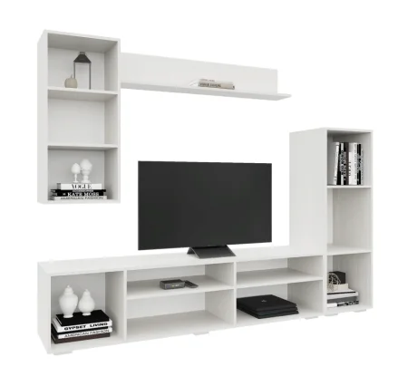 Гостиная Аннели белый/глянец белый