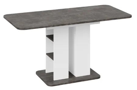 Стол обеденный Мюнхен тип 2 белый ясень/ателье темный