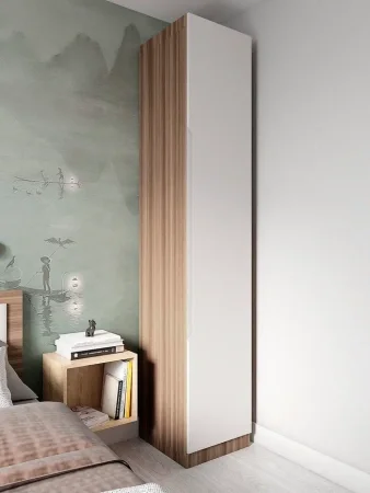 Шкаф Роза 450 орех франклин/белый софт тренто