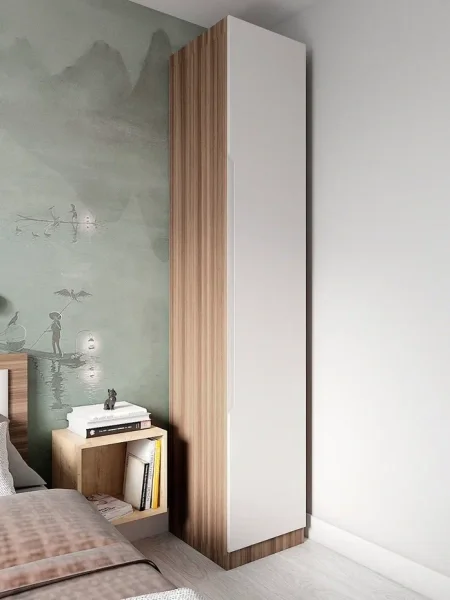 Шкаф Роза 450 орех франклин/белый софт тренто