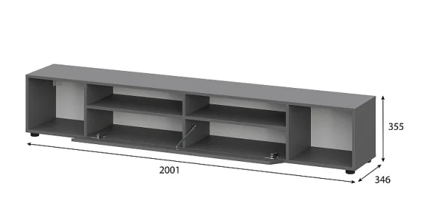 Тумба для телевидеоаппаратуры Денвер графит серый Тумба для телевидеоаппаратуры Денвер графит серый