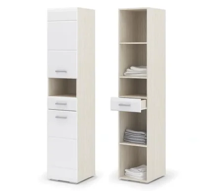 Пенал с ящиком Симба дуб белфорт/белый глянец