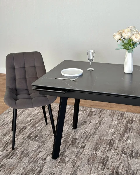 Стол керамический Герцог 1400х800х300 черный Стол керамический Герцог 1400х800х300 черный