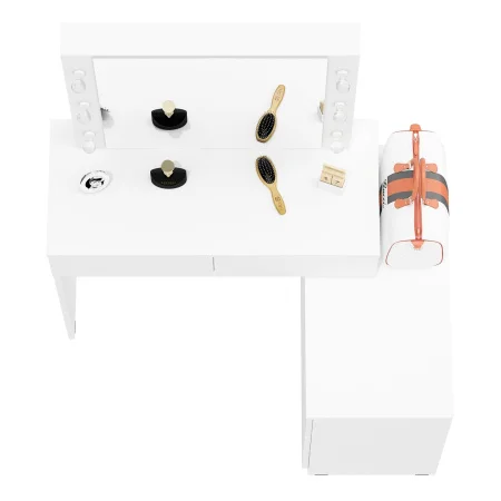 Стол косметический с подсветкой 110 белый