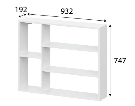 Стеллаж Анри белый текстурный