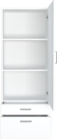 Шкаф 14.09 белый (серия сонома)