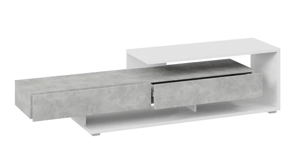 Тумба ТВ Монтана тип 4 белый/ателье светлый глянец