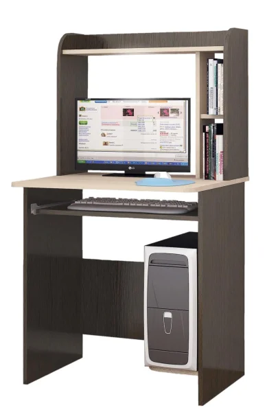 Стол компьютерный Грета-1 венге/дуб молочный
