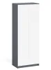 Шкаф двухдверный МШ 800.1 графит/белый
