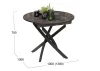 Стол обеденный Diamond тип 3 ателье темный глянец