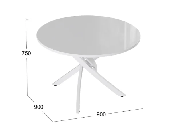 Стол обеденный Diamond тип 2 белый глянец Стол обеденный Diamond тип 2 белый глянец