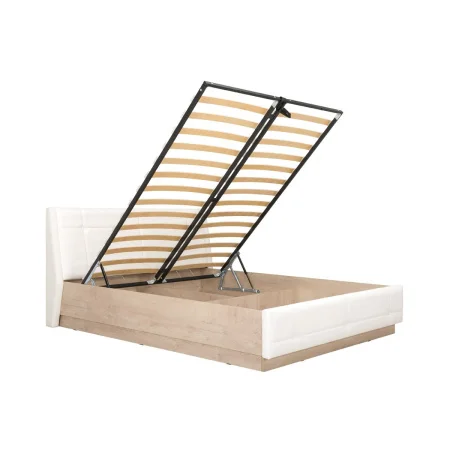 Кровать Муссон 11.28 с подъемным механизмом белый/дуб эндгрейн элегантный