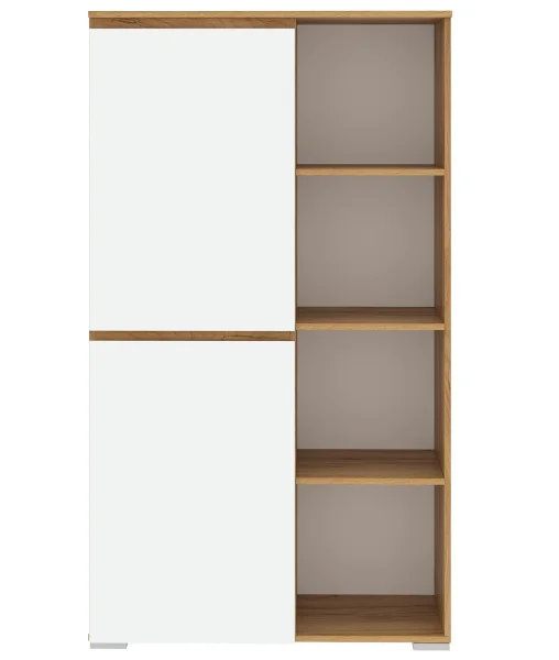 Буфет Гретта 2С дуб крафт золотой/белый