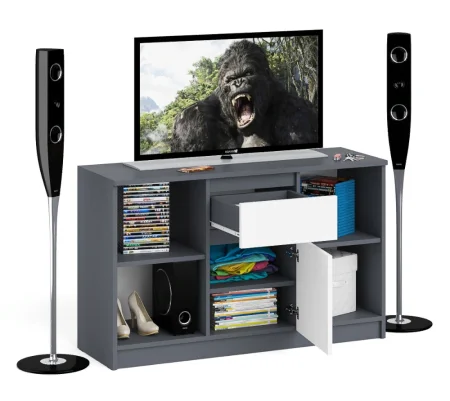 Тумба ТВ МТВ 1204.1 графит/белый