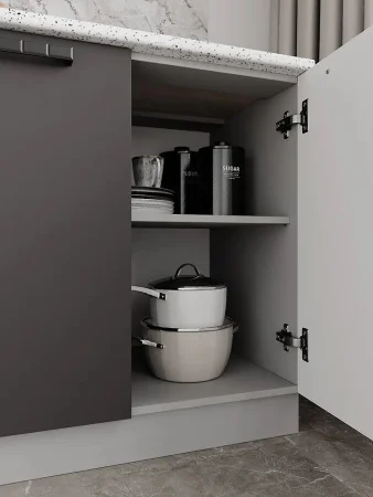 Кухонный гарнитур Ройс 2м графит софт