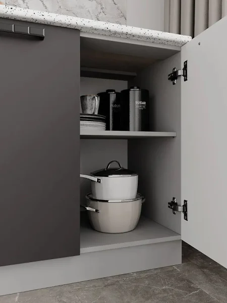 Кухонный гарнитур Ройс 2м графит софт