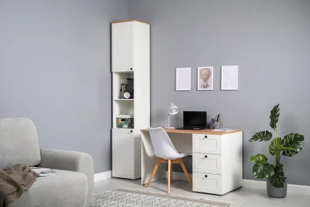 Стеллаж Остин 16.427 серый графит/дуб крафт золотой