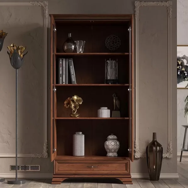 Шкаф-витрина Кентаки REG2W1S каштан