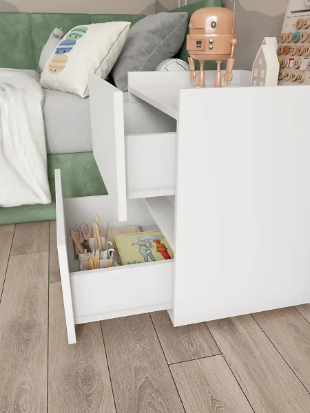 Тумба прикроватная с двумя ящиками 50 белый