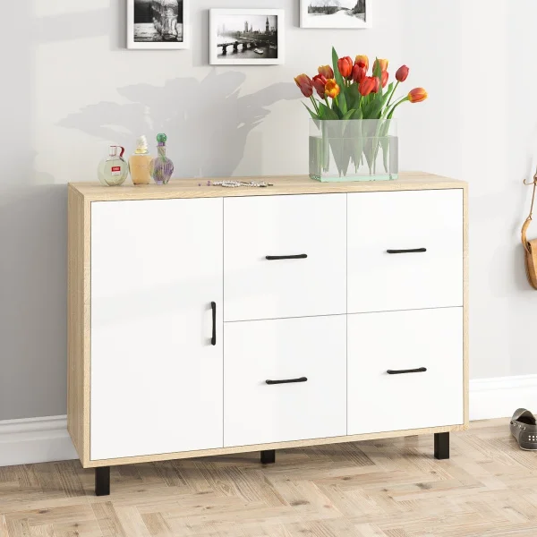 Комод 125-1204 дуб сонома/белый