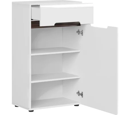 Тумба для обуви Ацтека KOM1D1S белый глянец