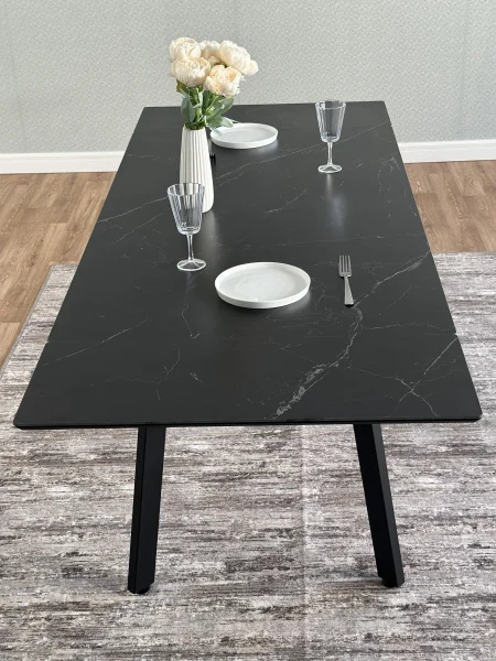 Стол керамический Герцог 1400х800х300 черный Стол керамический Герцог 1400х800х300 черный