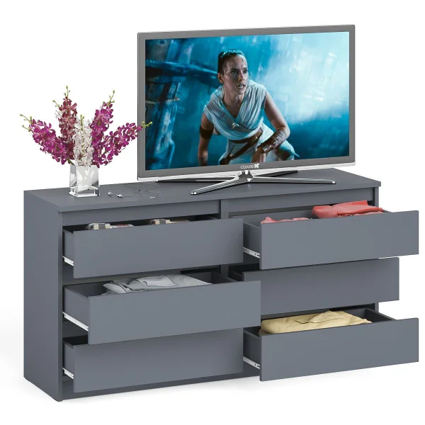 Комод на шесть ящиков МК 1380.6 графит