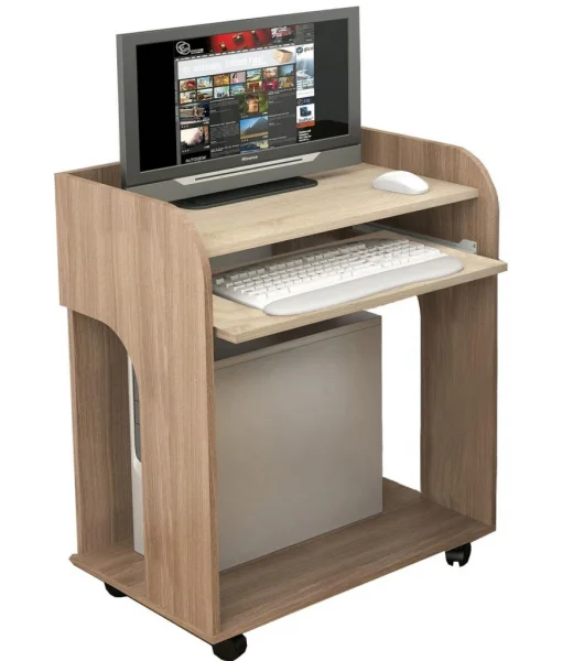 Стол компьютерный Грета-10 ясень шимо темный/дуб сонома