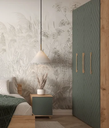 Тумба прикроватная Ньерд 1 створка дуб вотан/можжевельник