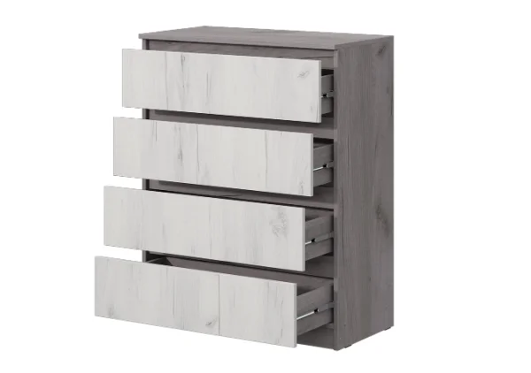 Комод Соната №1 800 дуб крафт серый/дуб крафт белый