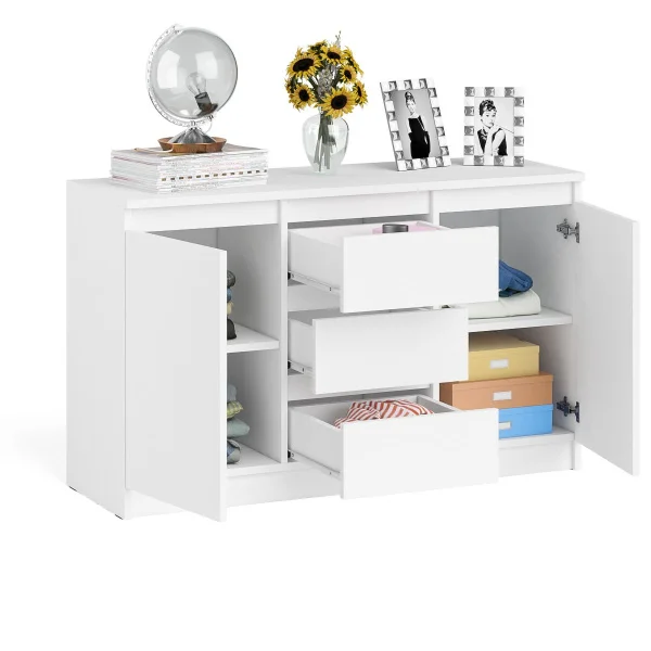 Комод-тумба три ящика и две дверки МК 1200.3 белый