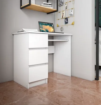 Стол письменный Мори МС-6 левый белый