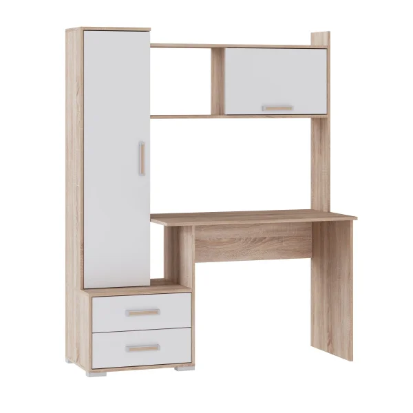 Стол компьютерный Квартет-9 дуб сонома/белый