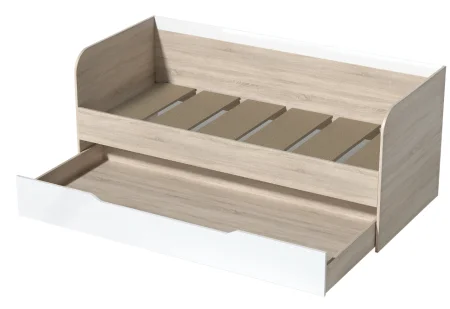 Кровать Галактика дуб сонома/белый глянец