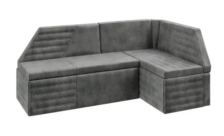 Скамья угловая со спальным местом Лондон дуб сонома трюфель, велюр серый