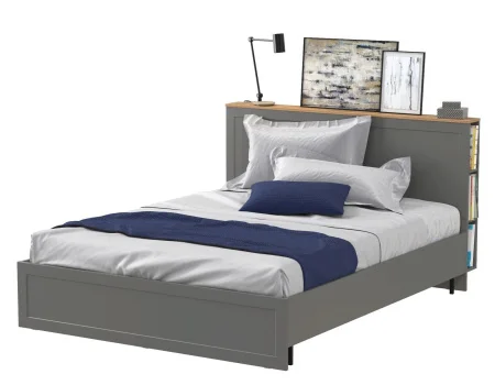 Кровать Остин 11.53 серый графит/дуб крафт золотой