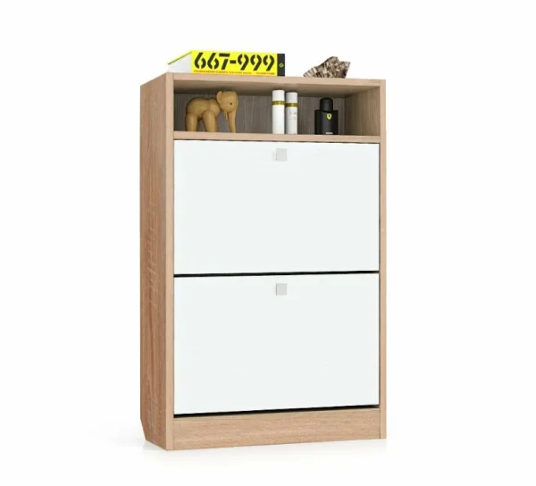 Обувница ТО-2 дуб сонома/белый