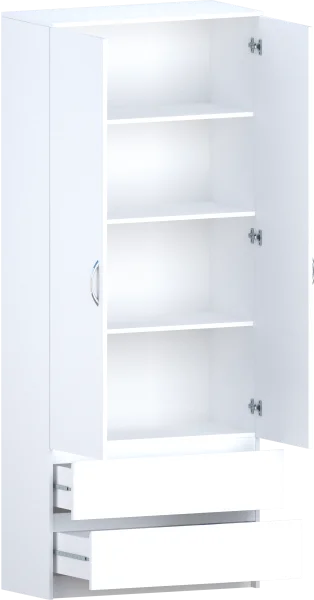 Шкаф с ящиками Б 5.011 белый (серия без ручек)