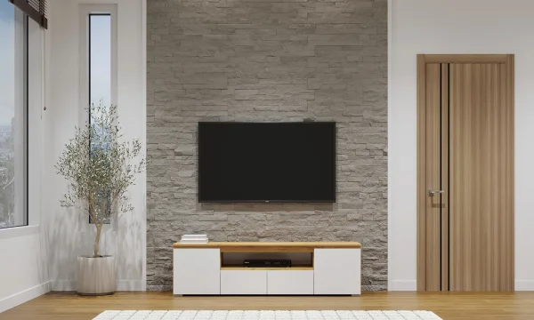 Тумба ТВ Гретта 1800 2С2Я дуб крафт золотой/белый