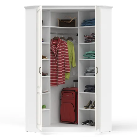 Шкаф для одежды Ливерпуль 13.124 ясень ваниль/белый